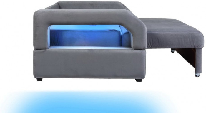 Диван-кровать Манчестер, еврокнижка, велюр, 160х195, серый