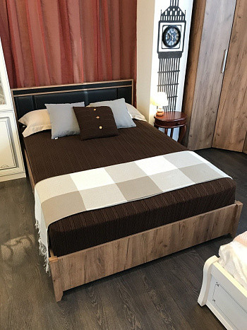 Кровать с ортопедическим основанием (металл) Nature 306 Люкс 180х200, крафт