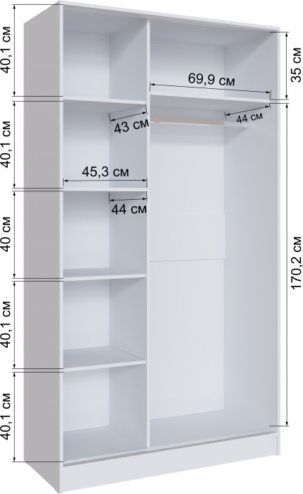 Шкаф-купе Стиль-2 1200, Дуб крафт золотой/Кашемир