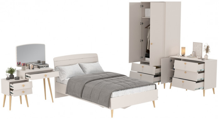 Афина Спальня 05-1200, кашемир серый