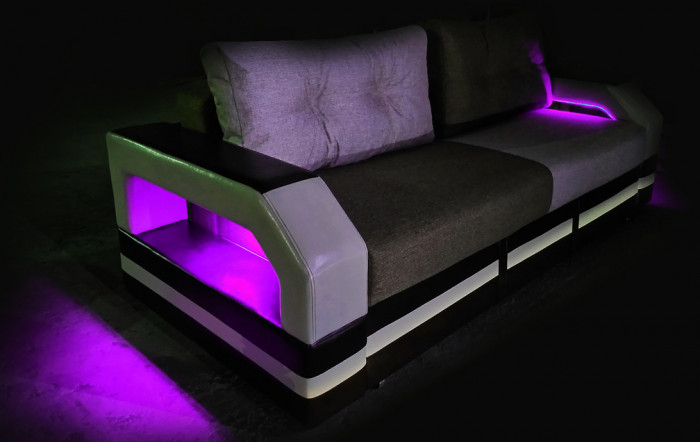 Диван-кровать Манчестер, еврокнижка, велюр, 150х195, серый