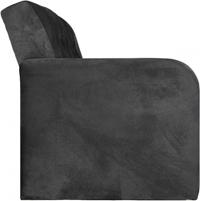 Диван прямой, материал велюр, цвет черный, для офиса, дома, гостиной, кухни Оксфорд