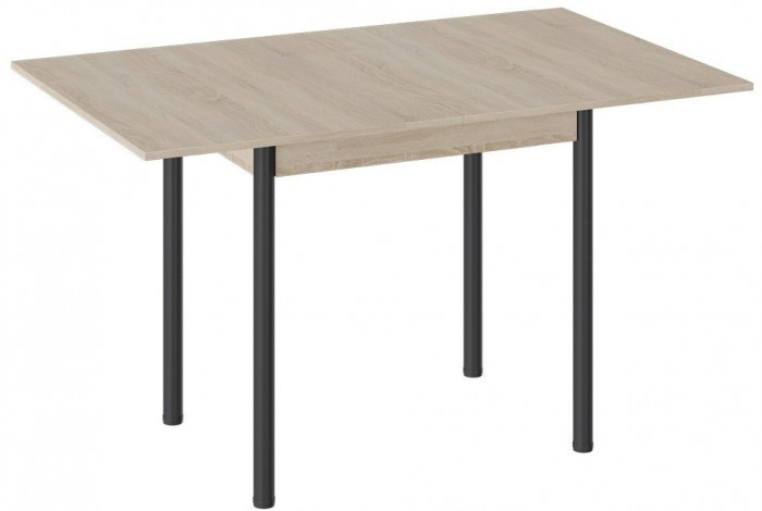 Родос Тип 2 стол с опорой d40 (Черный муар/Ателье темный)