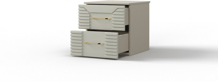 Прикроватная тумбочка "Карлин" - Персидский жемчуг/Шаде песочный