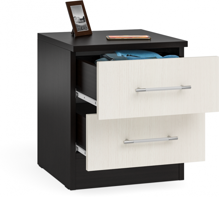 Фиеста Тумба прикроватная, цвет венге/дуб лоредо, ШхГхВ 40х42х47 см.