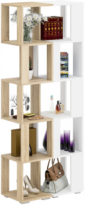 Стеллаж СВК 2 шт., дуб сонома/белый