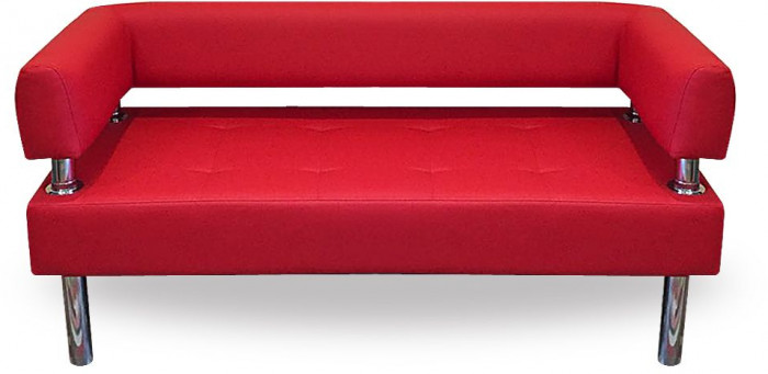 Диван Бизнес 200, экокожа, красный