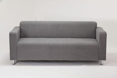 Диван прямой Томи, 160 см, велюр, серый графит