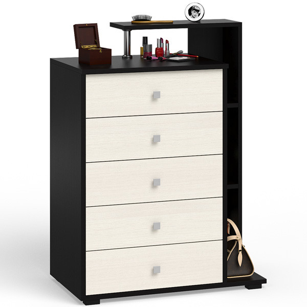 Камелия Комод, цвет венге/дуб лоредо, ШхГхВ 80х46,8х107,6 см., НЕ универсальная сборка