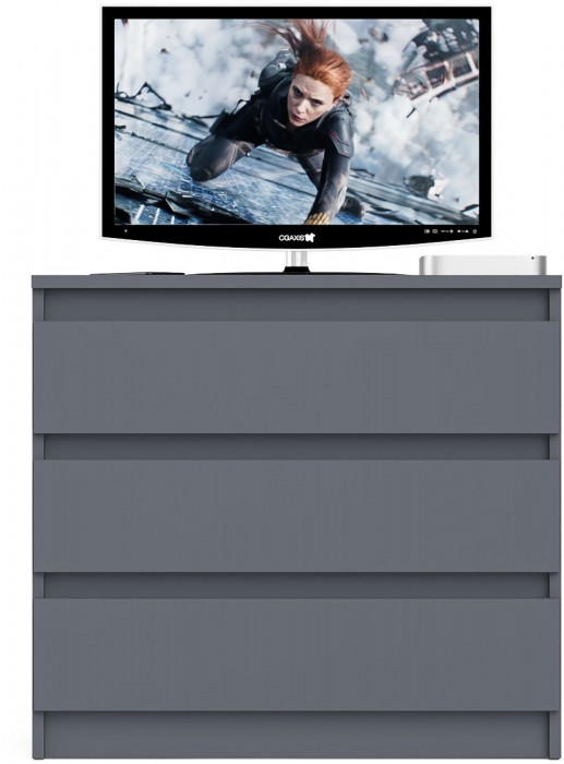 Мори Комод МК800.1, цвет графит, ШхГхВ 80,4х41х73 см.