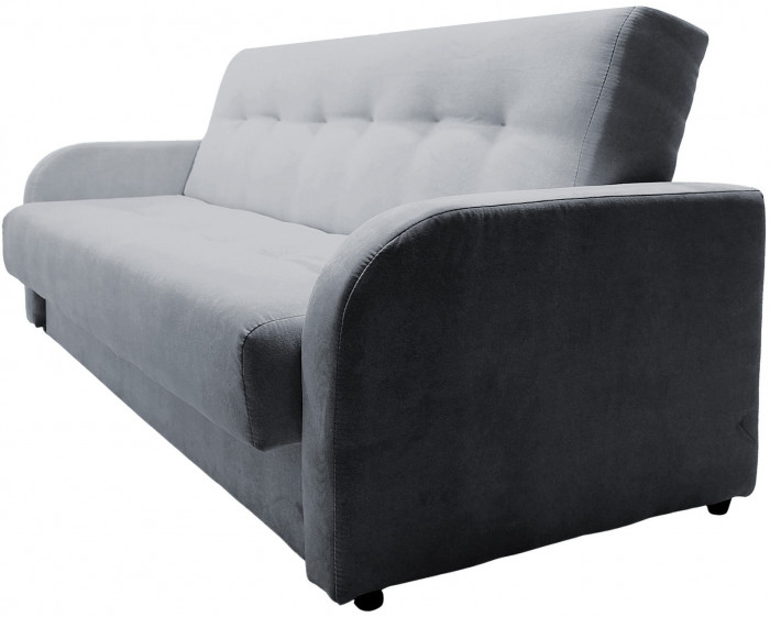 Диван-книжка ЛОНДОН серый 140 ЛЮКС, пружинный блок Боннель