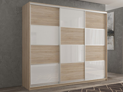 Шкаф-купе Кааппи 14 Сонома Светлый 240х45х230 см