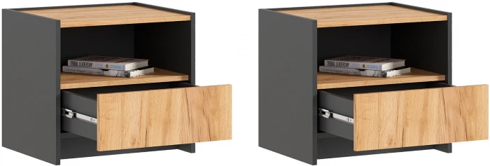 Спальня Остин, композиция 2, Дуб крафт/Графит