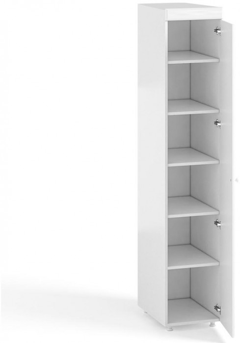 Шкаф-пенал 1дв. (гл.410) Италия ИТ-28 белое дерево