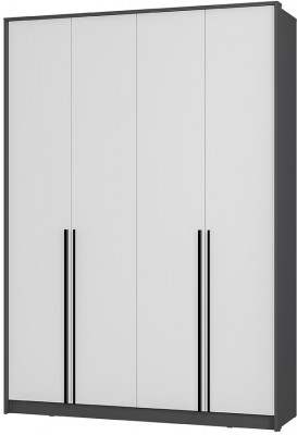 Шкаф четырехстворчатый Шарм ШК-15, Графит, Белый