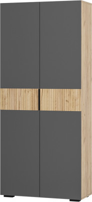 Шкаф 2-х створчатый "Сандра" ШК-04 Крафт/Графит/Тортуга (M27)