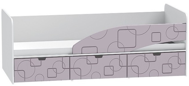 Детская кровать Бриз-3 80х190, квадрат (Шоколад/Ясень шимо светлый/левый)