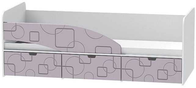 Детская кровать Бриз-3 80х190, квадрат (Шоколад/Ясень шимо светлый/левый)