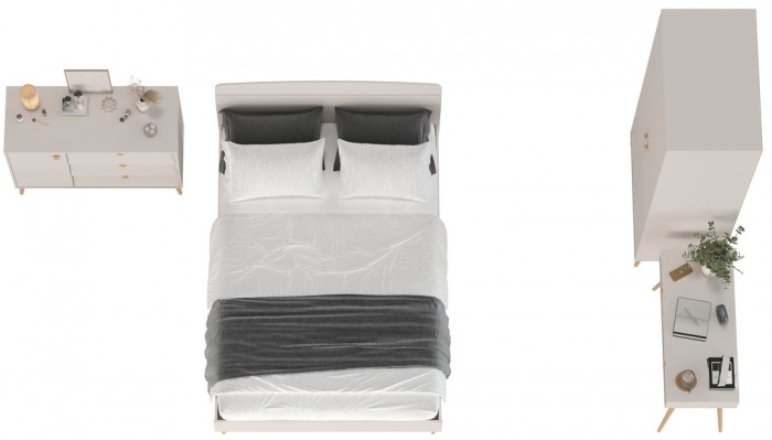 Афина Спальня 06-1400, кашемир серый