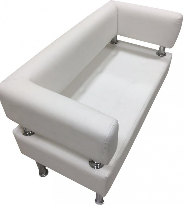 Диван Бизнес 100, экокожа, белый