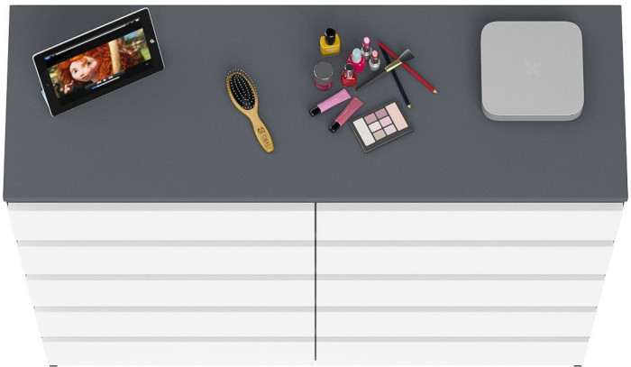 Мори Комод МК1200.10, графит/белый