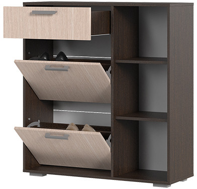 ДЕЛИ обувница №4 (960х1020х330) венге/дуб белфорт