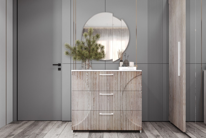 Модульная спальня "Монтале" - Бетон пайн светлый/Астана роузвуд