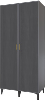Толедо Шкаф 2-х створчатый ТШ-21 графит серый