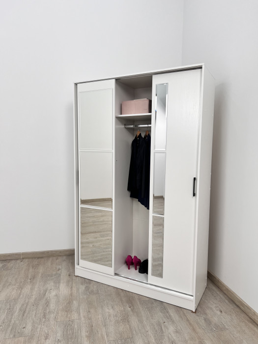 Шкаф-купе Стиль-2 1400, Дуб крафт серый/Дуб крафт белый