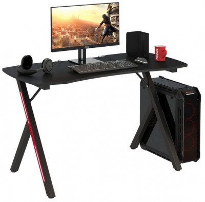 Игровой стол Мебель--24 GT-2310, цвет чёрный, ШхГхВ 120х60х73 см., столешница МДФ 15 мм.(регулировка высоты: 72,5 - 73,5 см.), макс. нагрузка 100  кг.