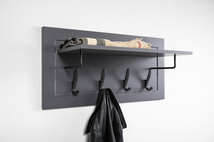 Остин Прихожая 37, цвет серый графит/дуб крафт золотой, ШхГхВ 160х54,3х229,6 см., универсальная сборка