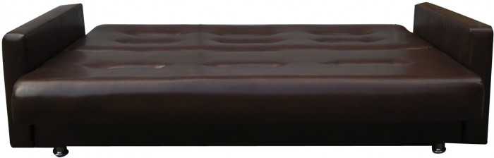 Диван-кровать Аккорд 120х190, книжка, экокожа, цвет коричневый