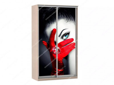 Шкаф купе Модерн 905х450 2-х дверный фотопечать №1 ясень