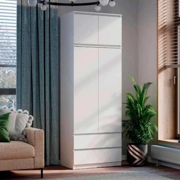 Симпл ШК-03 шкаф 2-х створчатый белый