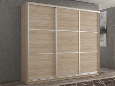 Шкаф-купе Кааппи 4 Сонома Светлый 240х60х230 см