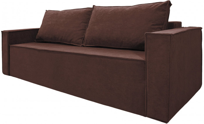 Диван еврокнижка Лофт Люкс велюр коричневый