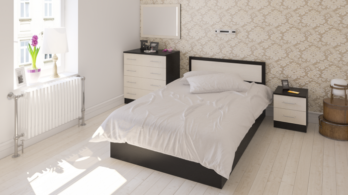 Фиеста Кровать 1200, венге/дуб лоредо