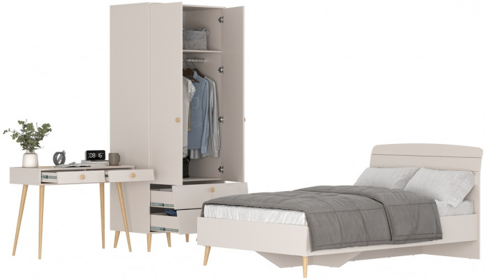 Афина Спальня 07-1200, кашемир серый