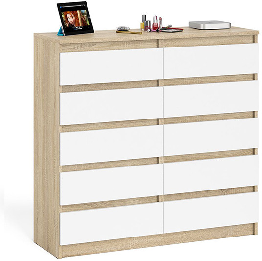 Мори Комод МК1200.10, дуб сонома/белый