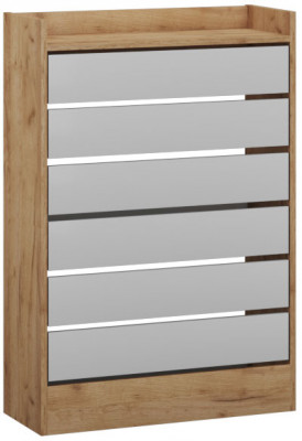 Ямайка Обувница ЯПТ-2 (700*1026*270) дуб крафт золотой/белый