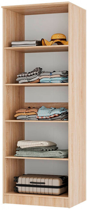 "Сакура" шкаф пл.бельев. 2-х ств.(800х2216х610) дуб сонома/белый