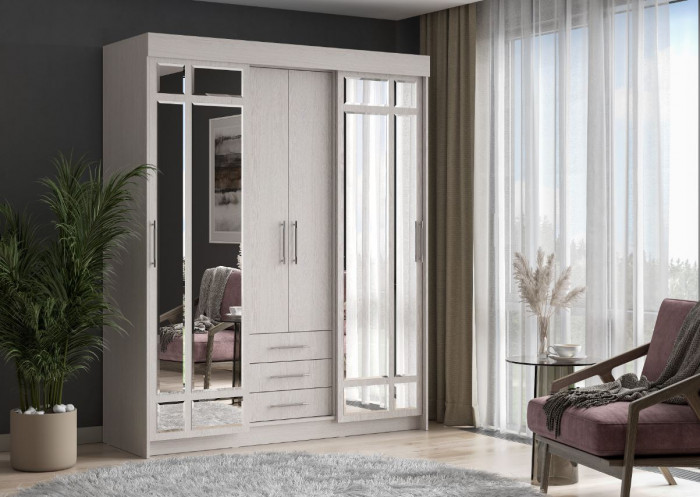 шкаф-купе Фортуна ясень анкор светлый/ясень анкор светлый