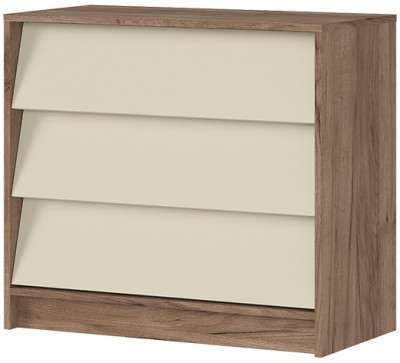 РЕЙН КМ 02 Комод 800 (800х720х400) Фасад КАШЕМИР/Корпус ДУБ КРАФТ ТАБАЧНЫЙ