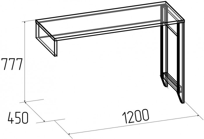 Стол-консоль Аурелио 13, антрацит