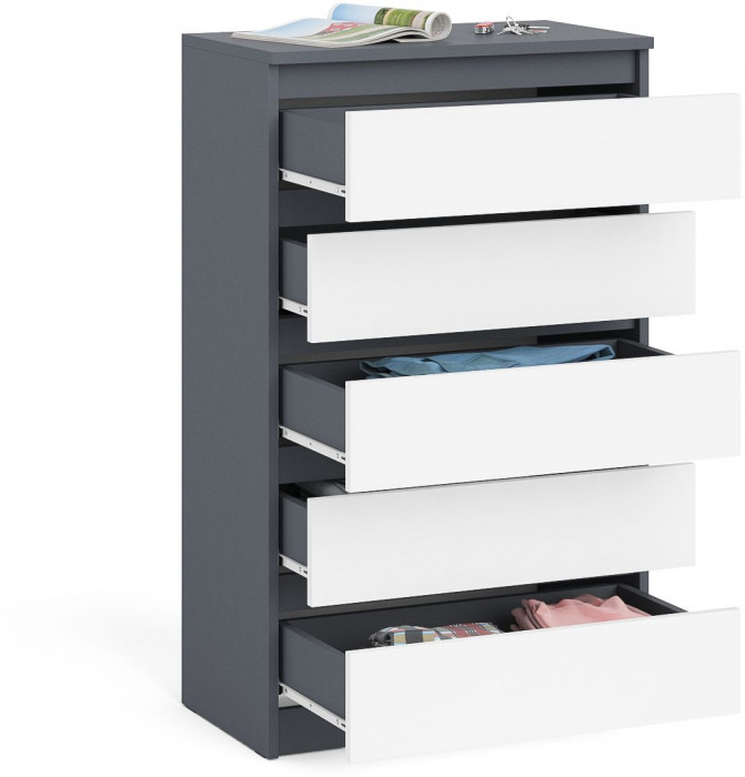Мори Комод МК700.5, графит/белый