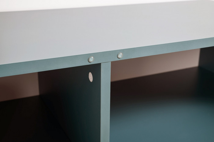 Либера Комод-тумба 16.230.01, цвет пасифай/белый, ШхГхВ 115,3х42,6х92,3 см., фасады с рисунком Тропический лес, две дверки