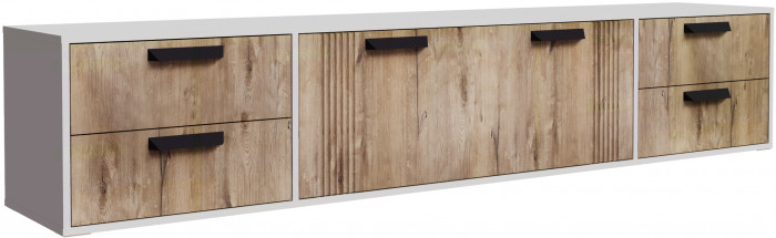 Тумба ТВ Парус-12 Белый/Дуб Канадский