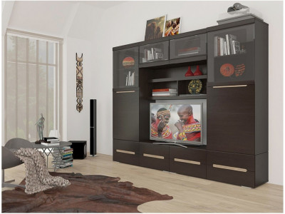 Гостиная Эколь Вариант №2 (Венге шоколад)