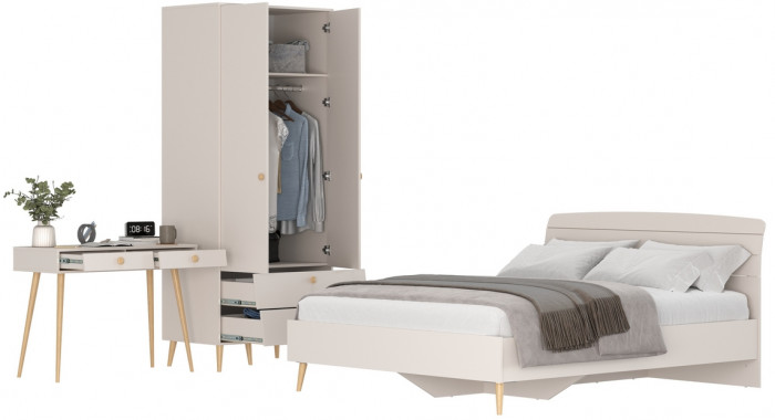 Афина Спальня 07-1600, кашемир серый