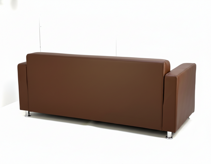 Диван прямой Томи, 180 см, экокожа, коричневый